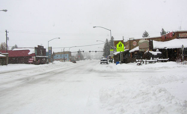 Snowy Pinedale. Photo by Bob Rule, KPIN 101.1FM Radio.