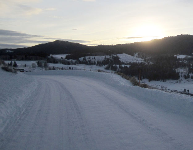Snowy road. Photo by Bill Winney.