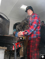 Cooking burgers. Photo by Dawn Ballou, Pinedale Online.