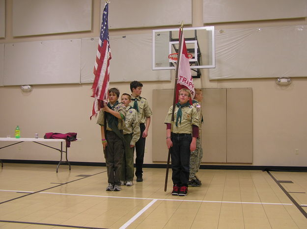 Color Guard. Photo by Robert Lenz, Scoutmaster, Troop 1.