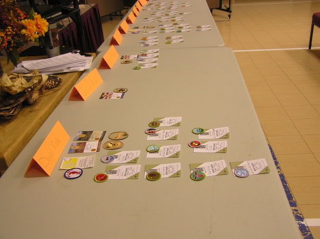 Badges. Photo by Robert Lenz, Scoutmaster, Troop 1.