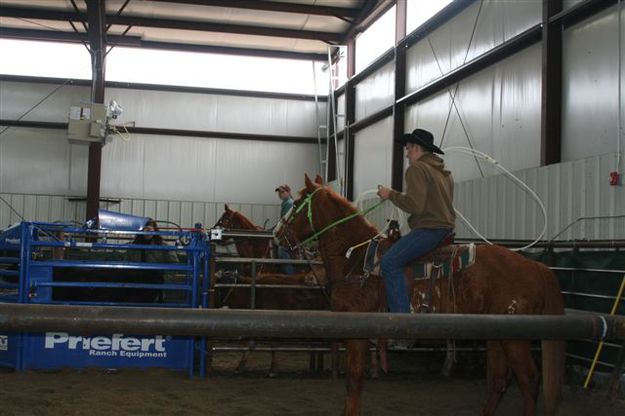 Ready to rope. Photo by Carie Whitman, Crossfire Arena.
