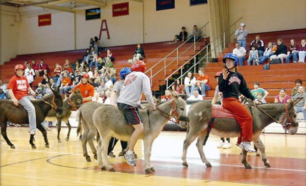 Donkey Basketball. Photo by Sublette County School District #1.