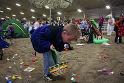 Cleanup in the egg isle. Photo by Travis Pearson, Pinedale Roundup.