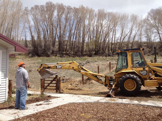 Backhoe work. Photo by Ana Cuprill.