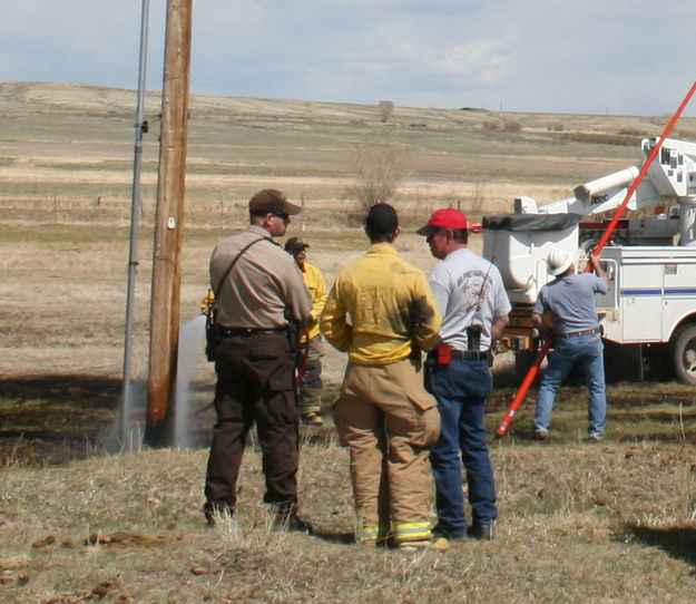 Hosing pole. Photo by Dawn Ballou, Pinedale Online.