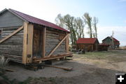 Buildings on the site. Photo by Dawn Ballou, Pinedale Online.