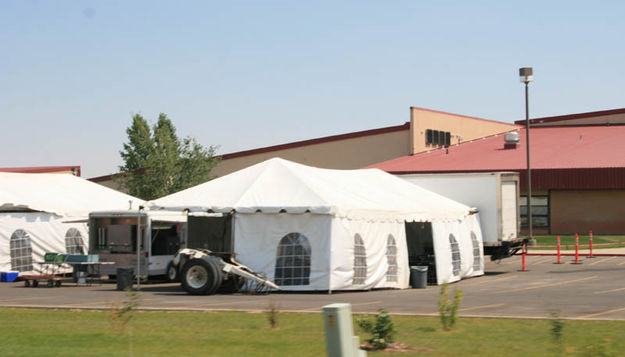 Food tents. Photo by Dawn Ballou, Pinedale Online.