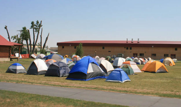Tent City. Photo by Dawn Ballou, Pinedale Online.
