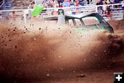 Cloud of dirt. Photo by Tara Bolgiano, Blushing Crow Photography.