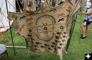 Painted hide. Photo by Dawn Ballou, Pinedale Online.