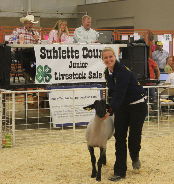 Junior Livestock Sale. Photo by Dawn Ballou, Pinedale Online.