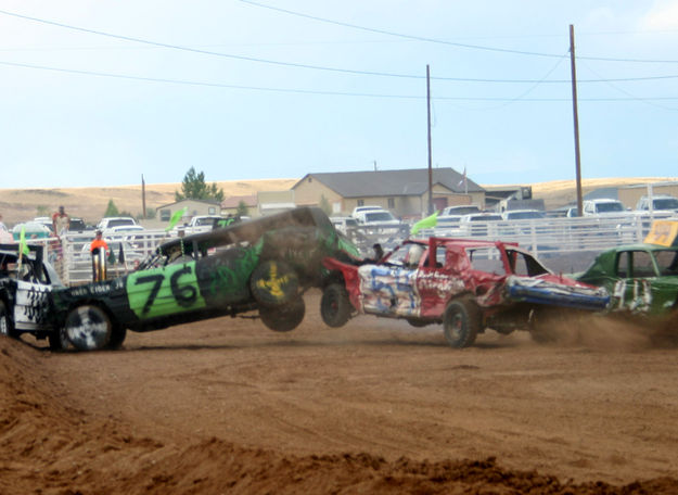 Demolition Derby. Photo by Dawn Ballou, Pinedale Online.