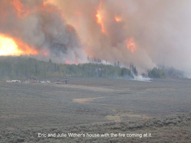 Fire approaching. Photo by Hugh Hanning.