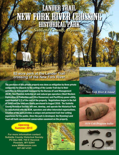 New Fork Park flyer. Photo by Dawn Ballou, Pinedale Online.