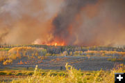 Fire near Thunder Subdivision. Photo by Julie Bain.