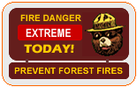 Fire Danger Extreme. Photo by Teton Interagency Fire Managers.