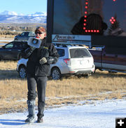 Craig Sheppard with bullhorn. Photo by Wyatt Sheppard.