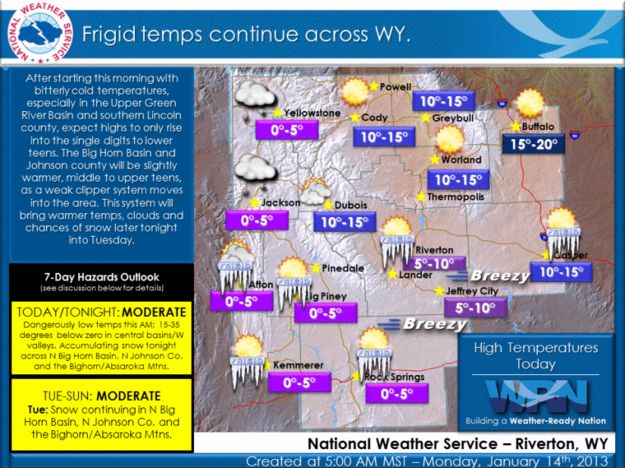 Bitter cold. Photo by National Weather Service.