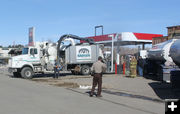 Vacuum truck. Photo by Dawn Ballou, Pinedale Online.