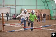 Practicing the course. Photo by M.E.S.A. Therapeutic Horsemanship.