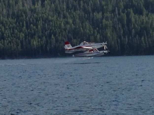 Fire plane. Photo by Kristi Dixon, Half Moon Lake Lodge.