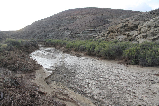 Mud channel. Photo by Dawn Ballou, Pinedale Online.