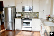 White Kitchen Cabinets. Photo by Dawn Ballou, Pinedale Online.