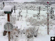 Snow in Bondurant. Photo by Bondurant webcam.