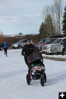 With a stroller. Photo by Sheppard family.