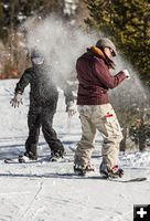 Snowball fight. Photo by Ryan Hermens, Sublette Examiner.