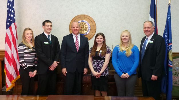 Junior Council meets Governor. Photo by Governor Matt Meads office.