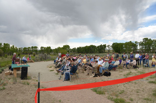 Dedication ceremony. Photo by Terry Allen.