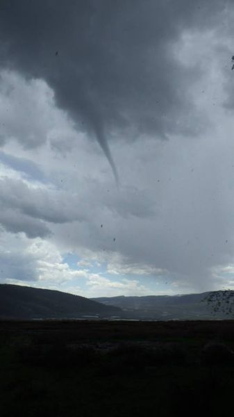 Funnel cloud or tornado. Photo by Kathy Raper.