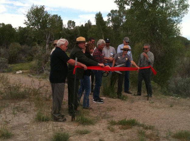 Park ribbon cutting. Photo by Dawn Ballou, Pinedale Online.