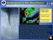 Record Water Spout. Photo by National Weather Service.