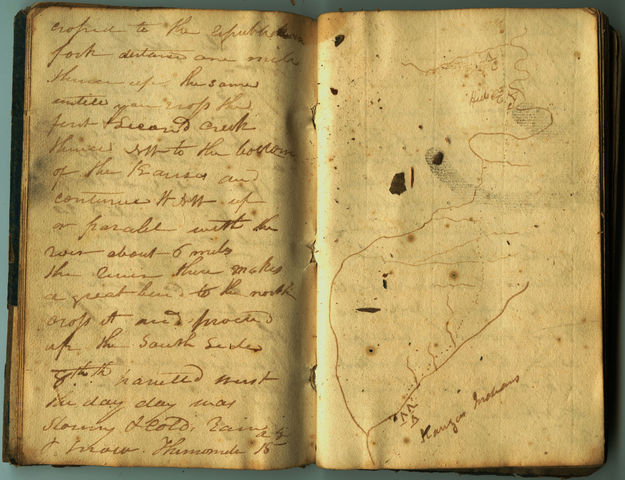 1826 William Ashley journal . Photo by Museum of the Mountain Man.