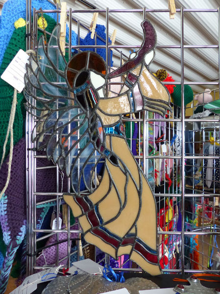 Stained glass. Photo by Dawn Ballou, Pinedale Online.