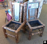 Chair planters. Photo by Dawn Ballou, Pinedale Online.