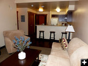 Living Room and Kitchen view. Photo by Dawn Ballou, Pinedale Online.