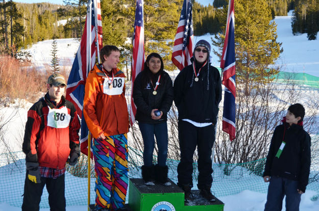 On the podium. Photo by Terry Allen.