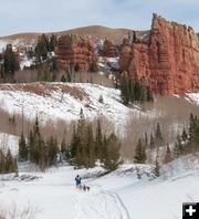 Red Castle rocks over Bare Pass. Photo by Chris Havener.