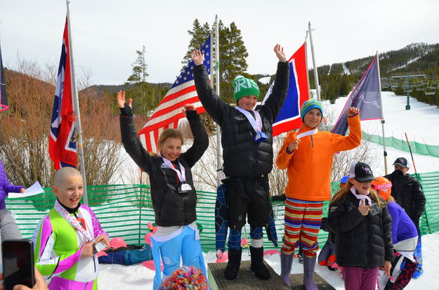 Podium girls. Photo by Terry Allen.