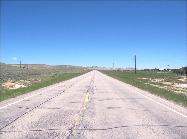 Road work delayed. Photo by Wyoming Department of Transportation.