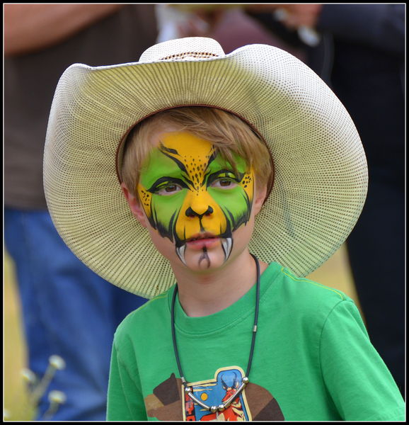 Painted faces. Photo by Terry Allen.