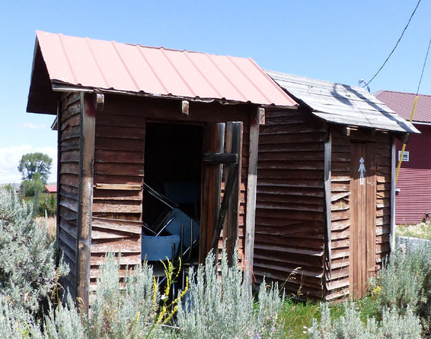 Old outhouses. Photo by Dawn Ballou, Pinedale Online.