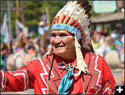 Chief on parade. Photo by Pinedale Online.