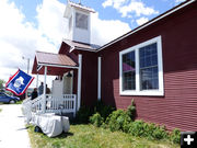 Schoolhouse front. Photo by Dawn Ballou, Pinedale Online.