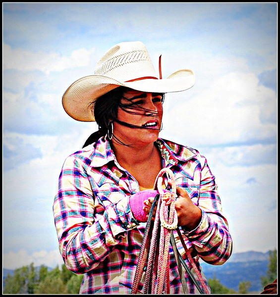A Roping Gal. Photo by Terry Allen.