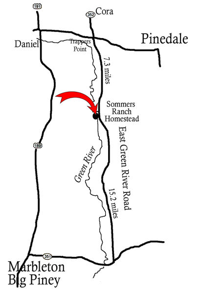 Map to Homestead. Photo by Sommers Homestead Living History Museum.